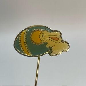 Bunny & Easter Egg Stick Pin Vintage SWIB 1980’s Gold Tone